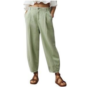 Pilcro Anthropologie The Breaker Pants Sage Green High Rise Relaxed Size 31.